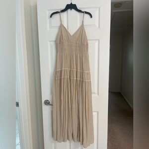 Blu Pepper Beige Maxi Dress
